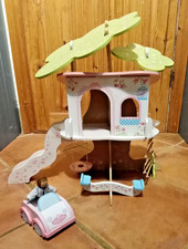 ELC Wooden Rosebud Treehouse with figure & car