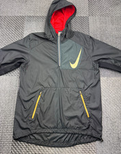 Nike Windrunner Pullover Hoodie – Black/Red/Gold – M – VTG Streetwear