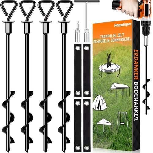 Ground anchor trampoline - ground,