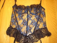 New With Tag Basque With Suspenders & Panties Size SM - 32