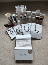 Empty Perfume Bottles, Body Oil Bottles And Some Packaging, Mainly Chanel