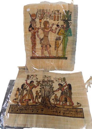 Egyptian printed papyrus - egyptian,