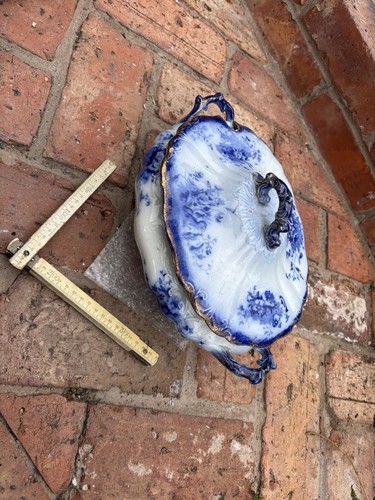 Antique blue white ceramic - &,