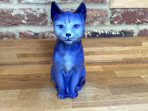 Lovely striking tall blue cat - lovely,