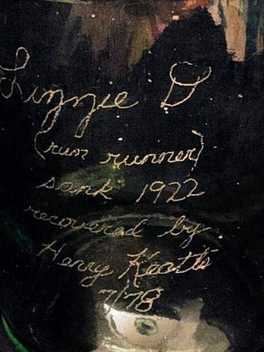 Shipwreck bottle from the - shipwreck,