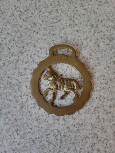 Vintage horse brass - vintage, saddled