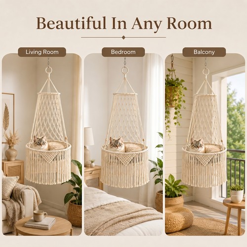 Handmade cat hammock swing bed - handmade,