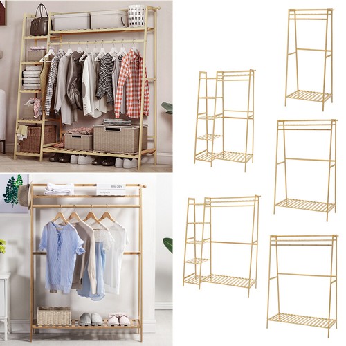 Wood clothes rail rack - wood,