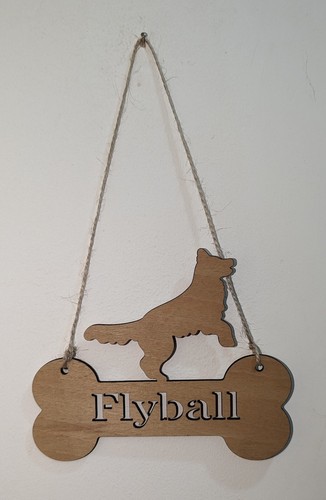 Flyball sign with border - sign,