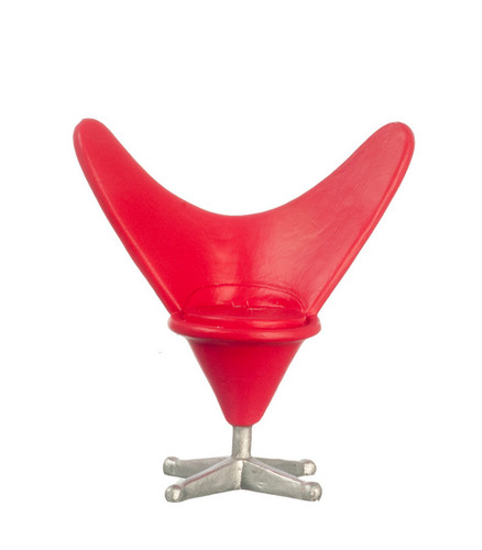 Dolls house chair red heart - chair,