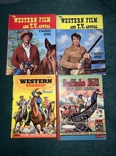 Rb180- 4x Clipped Western Hardback Annuals, Buffalo Bill, Western Film Etc