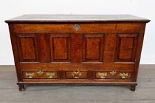 Antique 18th century Georgian oak crossbanded mule chest