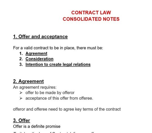 Contract law consolidated - contract,