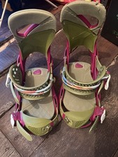 Burton Ladies Snowboarding Bindings “Meow” Size Medium Used