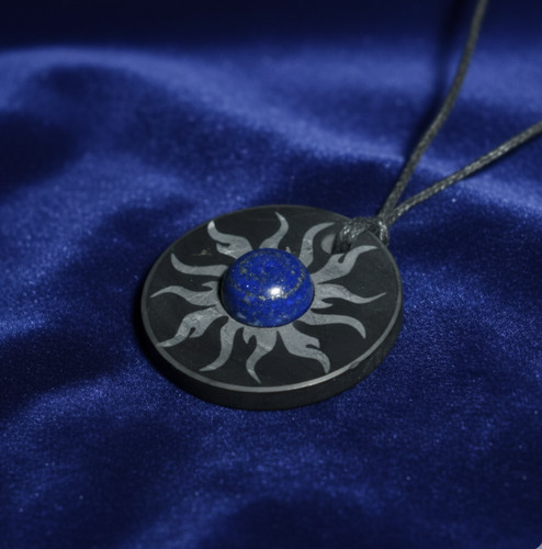 Shungite pendant lapis lazuli - pendant,