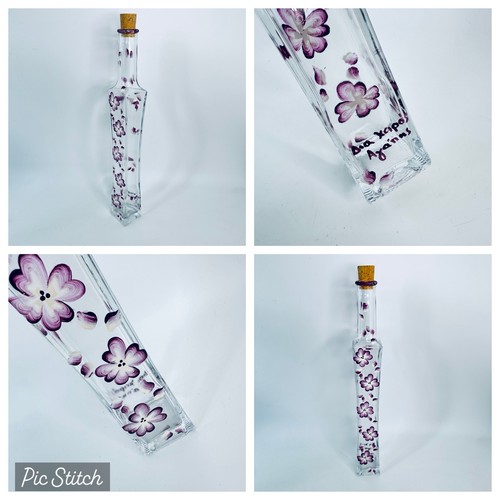 Vintage hand painted glass - hand,