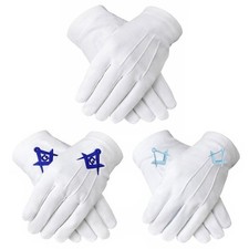 Masonic White Cotton Gloves