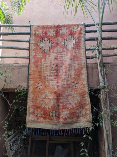 Vintage moroccan berber rug - ,