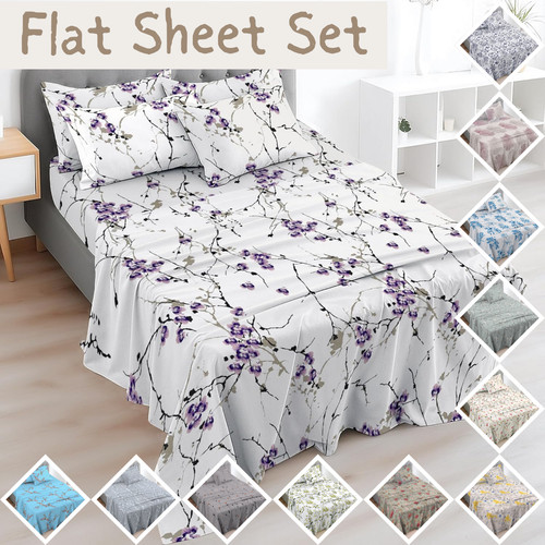 Luxury 4pc flat bed - sheet, set