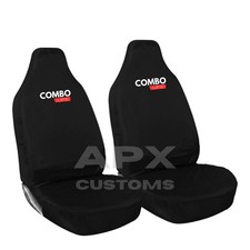 For Vauxhall Combo Van - Extra Heavy Duty Waterproof Black 2x Seat Covers