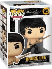 Funko Pop! Icons: Bruce Lee - Bruce Lee with Staff Collectible Vinyl Figure #95