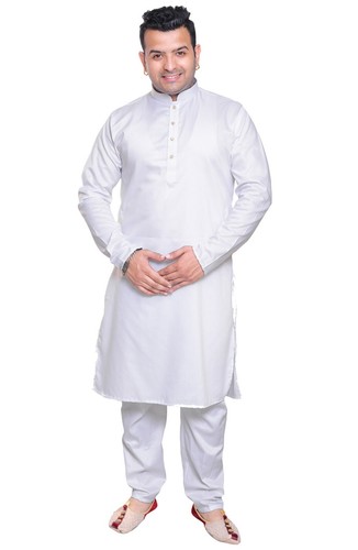 Men soft white cotton plain - white,