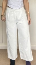 wide leg topshop cullotte white 6 trousers cream