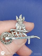 HOLLYWOOD Silver Tone Cornish Pixie Brooch