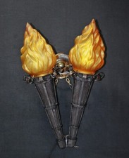 early 19th C Victorian arts & crafts Gothic ecclesiastical Torchère Wall Lights