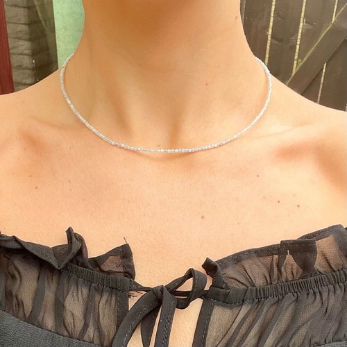 White moonstone choker