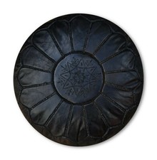 Moroccan Leather Pouf Full