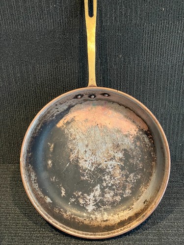 Vintage copper skillet - copper,