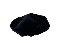 Marida Vintage Black Velvet / Velour Beret Hat - VGC