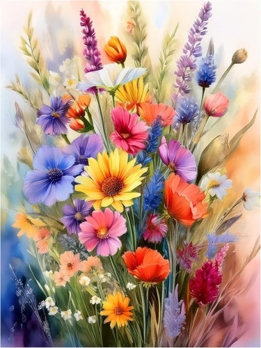 Tile mural colorful - tile,