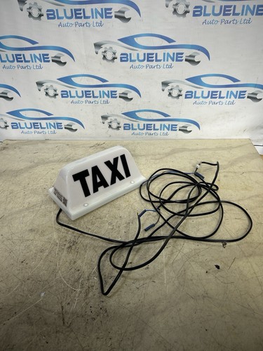 Taxi roof sign white - taxi, 10"
