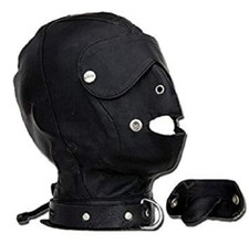 Unisex Black Leather Gimp Mask