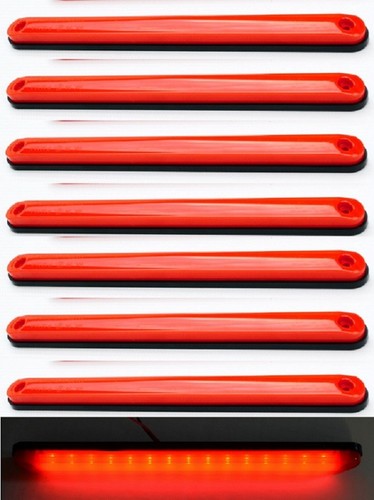 25cm red led - 8x,