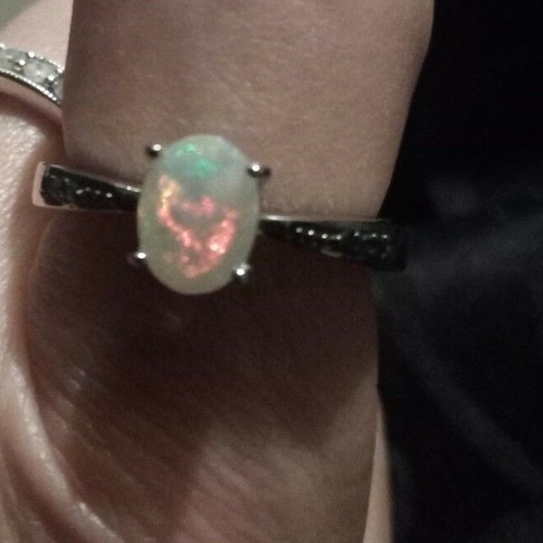 Genuine ethiopian opal ring - genuine,