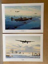TWO  RAF Avro Lancaster Bomber Aviation Art prints  by Keith Aspinall