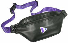 Fanny Pack Bum Bag Twan Sharay Womens Vibes Vegan Leather Logo NEW Black/Purple