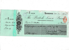 BRITISH  LINEN  BANK     CHEQUE  1913