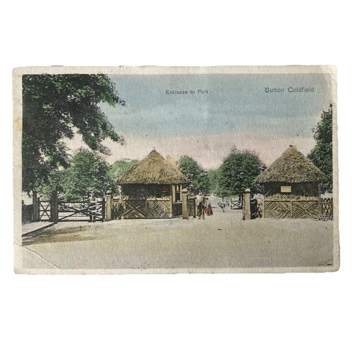 Postcard sutton park entrance - postcard,