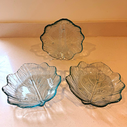 Vintage blenko cabbage leaf - blenko,