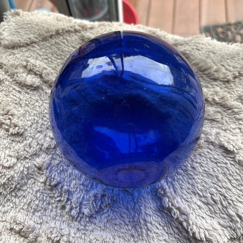 Vintage blue glass fishing - vintage,