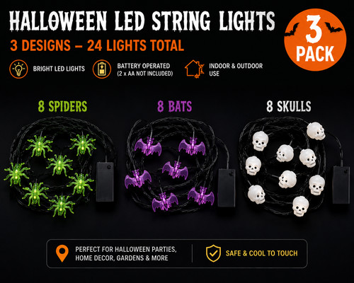 Set halloween led string - 3,