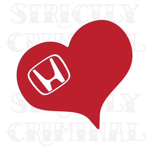 Honda heart sticker decal - heart,