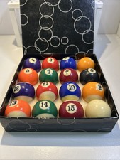 UK Full Size UK Regulation 16 Spots and Stripes Pool Ball Set 2" Billiard Ball