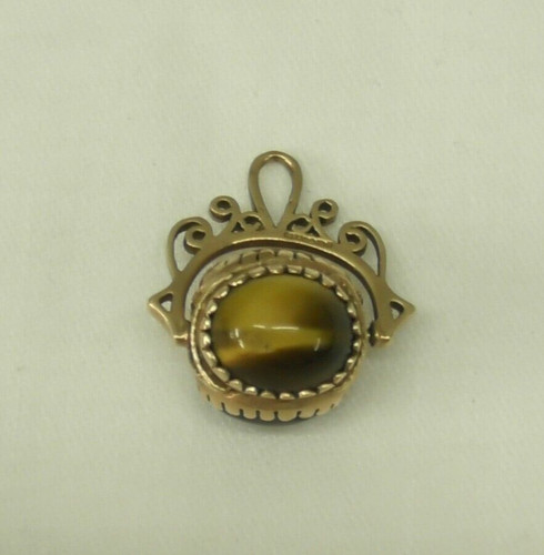 9ct gold spinner - gold, fob