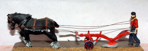 Horse drawn single - plough, f19