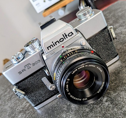 Minolta srt 303 slr film - minolta,